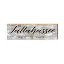 Tallahassee Moss Grey Latitude Longitude | Wall Art Print on Real Wood