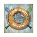Long Island, New York Life Ring | Real Art Print on Wood