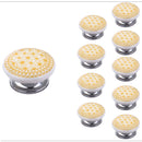 Mascot Hardware Ceramic 1.5 in. Yellow & White Drawer Cabinet knob (Pack of 10)