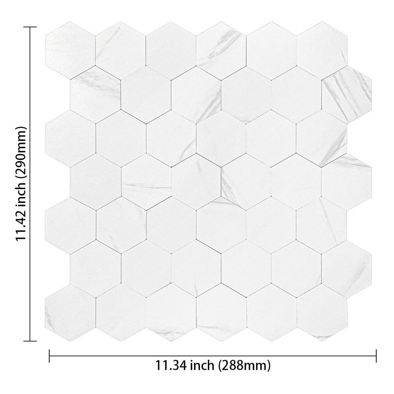 Hexagon Peel and Stick Wall Tiles