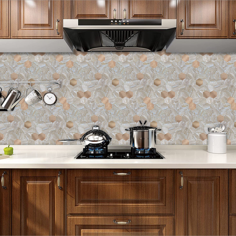 Hexagon Peel and Stick Wall Tiles