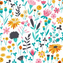 Contemporary Spring Flowers Wallpaper Fashionable