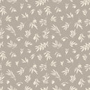 Grey Wallpaper with Olive Leaves