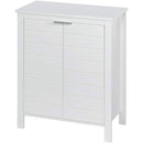 Bathroom Linen Cabinet with Storage Shelf in White Wood Finish