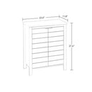 Bathroom Linen Cabinet with Storage Shelf in White Wood Finish