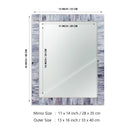 Classic Grey Mirror Bone Inlay Collection - 11 x 14 inches