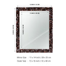 Make to Order Mother Of Pearl Grey Mirror in 7 Sizes