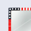 Make to Order USA Flag Pattern Mirror Bone Inlay Collection in 4 Sizes