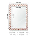 Make to Order Chevron Brown Mirror Bone Inlay Collection in 4 Sizes