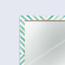 Make to Order Chevron Green Mirror Bone Inlay Collection in 3 Sizes