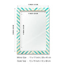 Make to Order Chevron Green Mirror Bone Inlay Collection in 3 Sizes