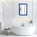 Make to Order Classic Blue Mirror Bone Inlay Collection in 4 Sizes