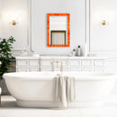Make to Order Classic Orange Mirror Bone Inlay Collection in 8 Sizes