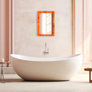 Make to Order Classic Orange Mirror Bone Inlay Collection in 8 Sizes