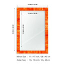 Make to Order Classic Orange Mirror Bone Inlay Collection in 8 Sizes
