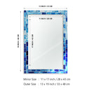 Make to Order Indigo Mirror Bone Inlay Collection in 8 Sizes