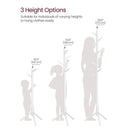 Sturdy Solid Wood Coat Rack in White Finish with 8 Hooks