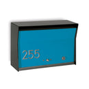 RetroBox Locking Wall Mount Mailbox in TEXTURED MATT BLACK