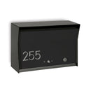 RetroBox Locking Wall Mount Mailbox in TEXTURED MATT BLACK