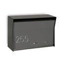 RetroBox Locking Wall Mount Mailbox in TEXTURED MATT BLACK