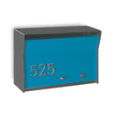 RetroBox Locking Wall Mount Mailbox in TEXTURED GRAY METALLIC