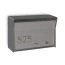 RetroBox Locking Wall Mount Mailbox in TEXTURED GRAY METALLIC