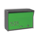 RetroBox Locking Wall Mount Mailbox in TEXTURED GRAY METALLIC