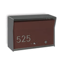 RetroBox Locking Wall Mount Mailbox in TEXTURED GRAY METALLIC