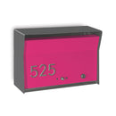 RetroBox Locking Wall Mount Mailbox in TEXTURED GRAY METALLIC