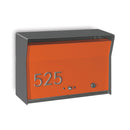 RetroBox Locking Wall Mount Mailbox in TEXTURED GRAY METALLIC
