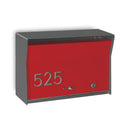 RetroBox Locking Wall Mount Mailbox in TEXTURED GRAY METALLIC
