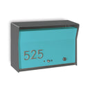 RetroBox Locking Wall Mount Mailbox in TEXTURED GRAY METALLIC