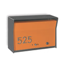 RetroBox Locking Wall Mount Mailbox in TEXTURED GRAY METALLIC