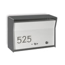 RetroBox Locking Wall Mount Mailbox in TEXTURED GRAY METALLIC