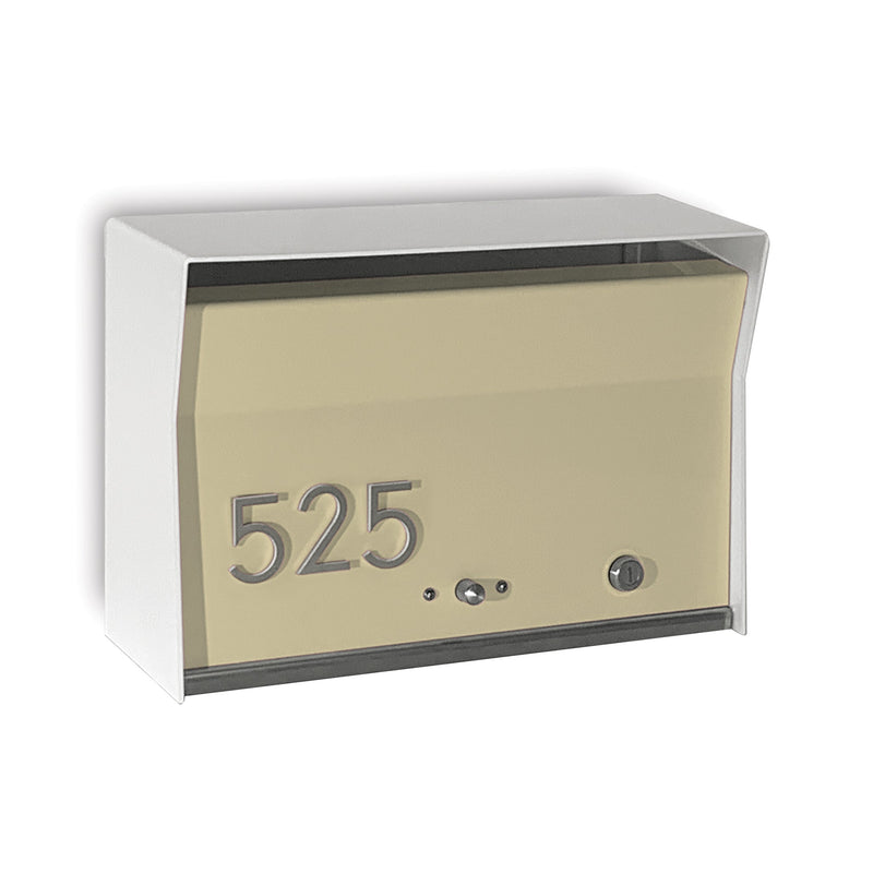 RetroBox Locking Wall Mount Mailbox in ARCTIC WHITE