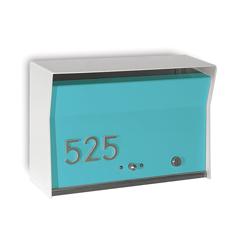 RetroBox Locking Wall Mount Mailbox in ARCTIC WHITE