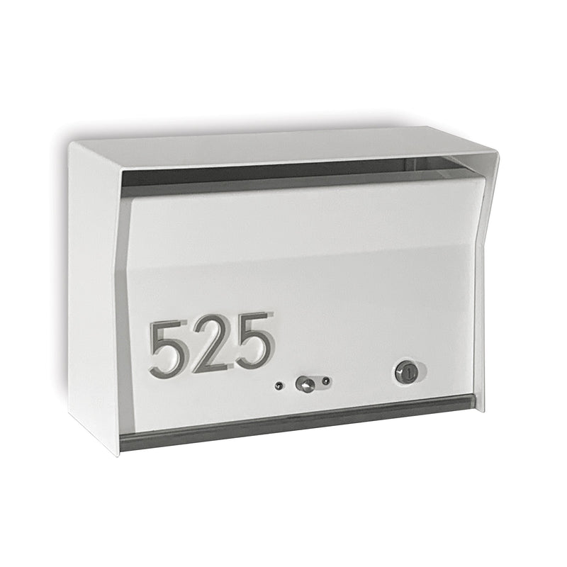 RetroBox Locking Wall Mount Mailbox in ARCTIC WHITE