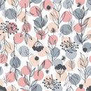 Herbs and Circles Pattern Wallpaper
