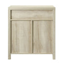 Rustic Farmhouse Barn Door Accent Storage Cabinet White Oak