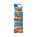 Marquette, Michigan Directional Sign | Wall Art Print on Real Wood