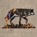 Wolf Walking Gently Metal Art (