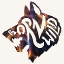 Wolf Head with "Born Wild" Cut Out Metal Art (