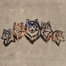 Wolves - Family of Five Metal Art (