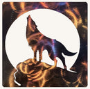 Wolf Howling on Hill in Square Metal Art (