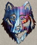Wolf Face Front Metal Art (