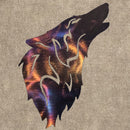 Wolf Head Howling Metal Art (