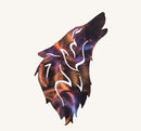 Wolf Head Howling Metal Art (