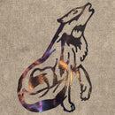 Wolf Sitting and Howling Cut Out Metal Art (
