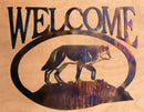 Wolf Welcome Sign (