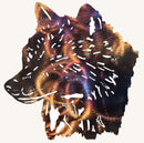 Wolf Head with Detail Metal Art (